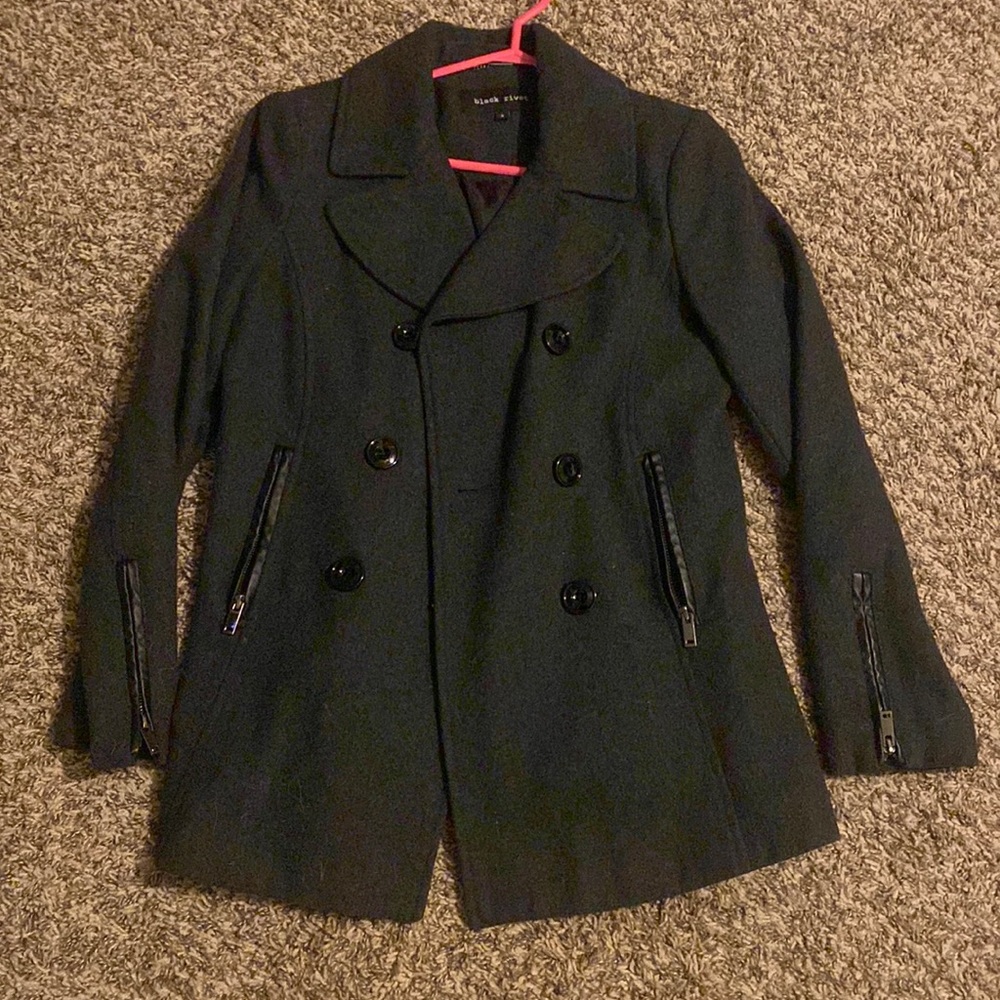 Charcoal Gray Black Rivet Jacket